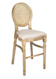 Chivari Antique Distressed Wood Louis Pop Barstool with Rattan Back BLPWANTIQ-FR-ZG-T