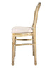 Chivari Antique Distressed Wood Louis Pop Barstool with Rattan Back BLPWANTIQ-FR-ZG-T