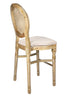 Chivari Antique Distressed Wood Louis Pop Barstool with Rattan Back BLPWANTIQ-FR-ZG-T