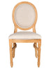 Chivari Natural Resin Louis Pop Chair Beige Tweed Fabric Back and Seat CLPRNBB-ZG-T
