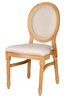 Chivari Natural Resin Louis Pop Chair Beige Tweed Fabric Back and Seat CLPRNBB-ZG-T