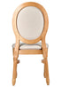 Chivari Natural Resin Louis Pop Chair Beige Tweed Fabric Back and Seat CLPRNBB-ZG-T