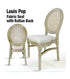 Chivari Antique Distressed Wood Louis Pop Chair Rattan Back and Beige Tweed Fabric Seat CLPWANTIQ-FR-ZG-T