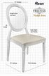 Chivari 32 Chair Pack White Resin Louis Pop Chair Clear Back and White Vinyl Seat CLPRWWC-ZG-T-32
