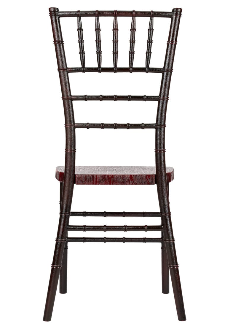 Chivari Mahogany WoodGrain™ Resin Steel Skeleton™ Chiavari Chair CCRMB-STEEL-AX-T