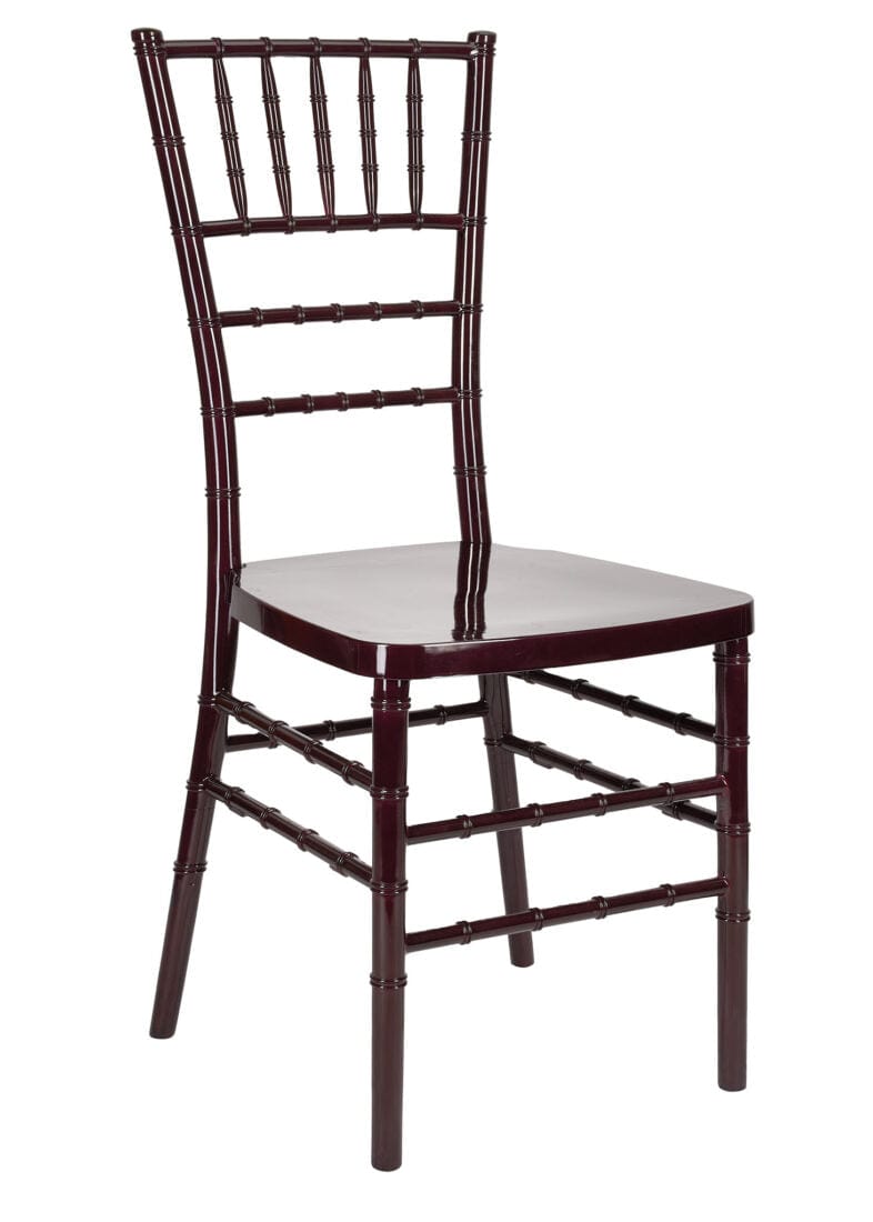 40 Chair Pack Mahogany Steel Skeleton™ Resin Chiavari Chair