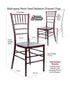 Chivari Mahogany Resin Steel Skeleton™ Chiavari Chair CCRM-STEEL-AX-T