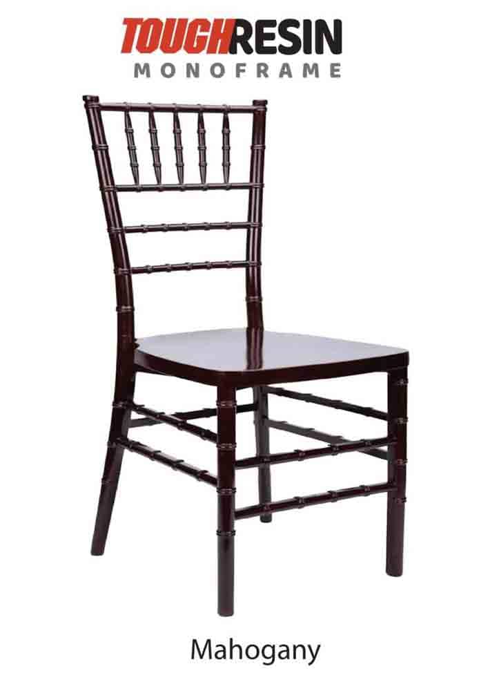 Chivari Mahogany ToughResin™ Chiavari Chair with ColorCore CCRMCC-MN-A