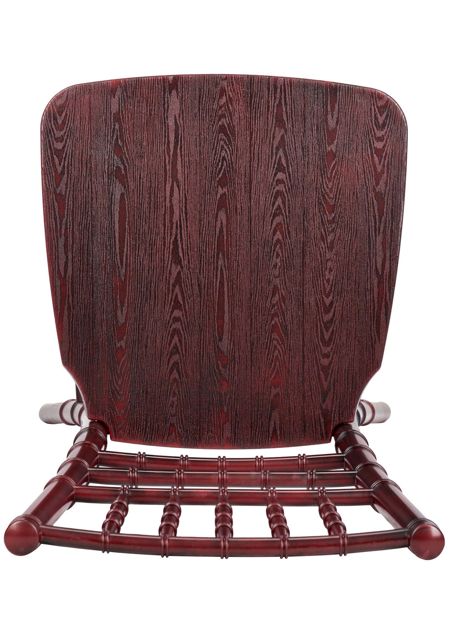 Chivari Mahogany WoodGrain™ Resin Steel Skeleton™ Chiavari Barstool BCRMB-ST-AX-T