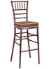 Chivari Mahogany WoodGrain™ Resin Steel Skeleton™ Chiavari Barstool BCRMB-ST-AX-T