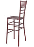 Chivari Mahogany WoodGrain™ Resin Steel Skeleton™ Chiavari Barstool BCRMB-ST-AX-T