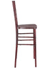 Chivari Mahogany WoodGrain™ Resin Steel Skeleton™ Chiavari Barstool BCRMB-ST-AX-T