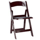 Chivari Mahogany Resin Folding Chair with Black Cushion CFRM-AX-T