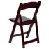Chivari Mahogany Resin Folding Chair with Black Cushion CFRM-AX-T