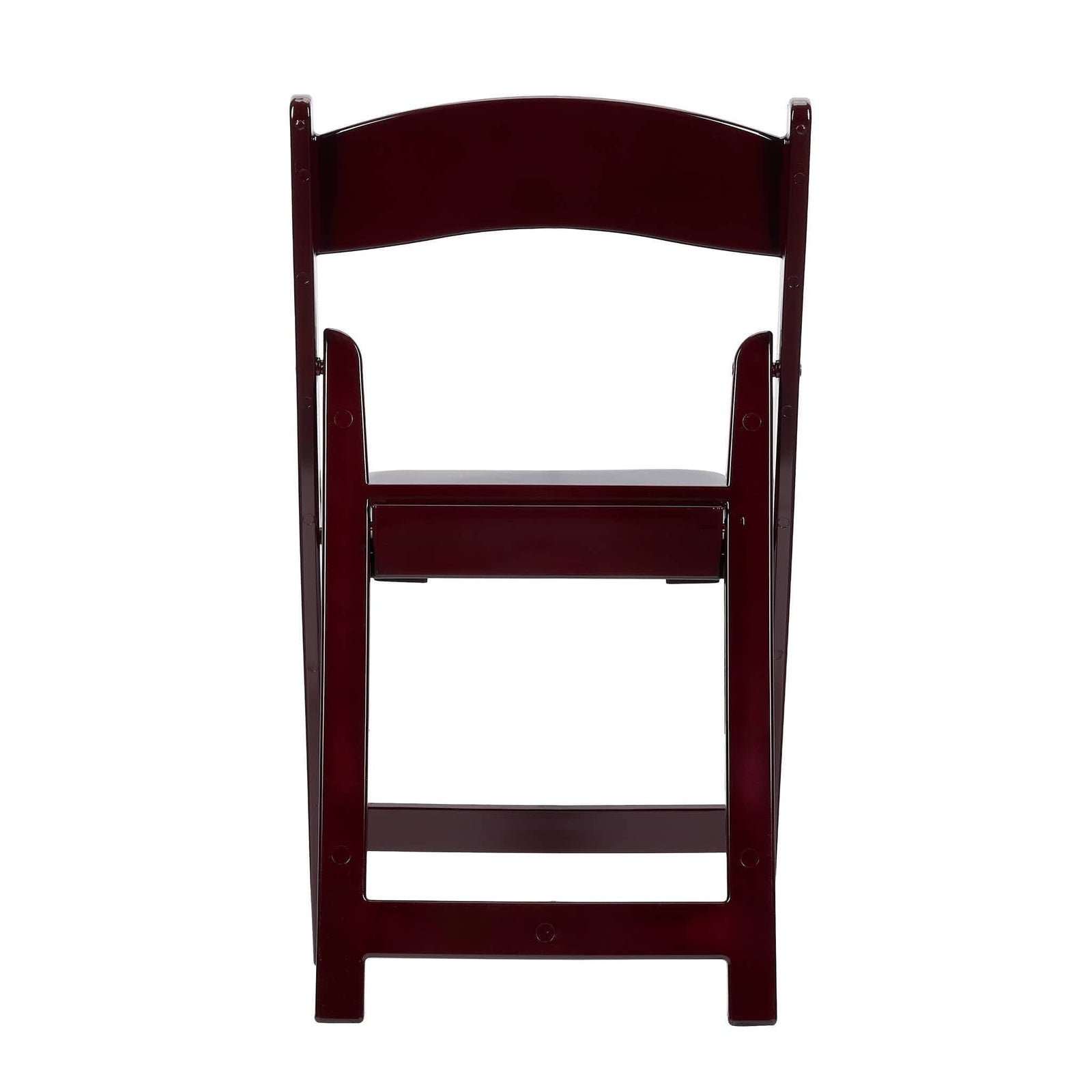 Chivari Mahogany Resin Folding Chair with Black Cushion CFRM-AX-T