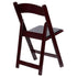 Chivari Mahogany Resin Folding Chair with Black Cushion CFRM-AX-T