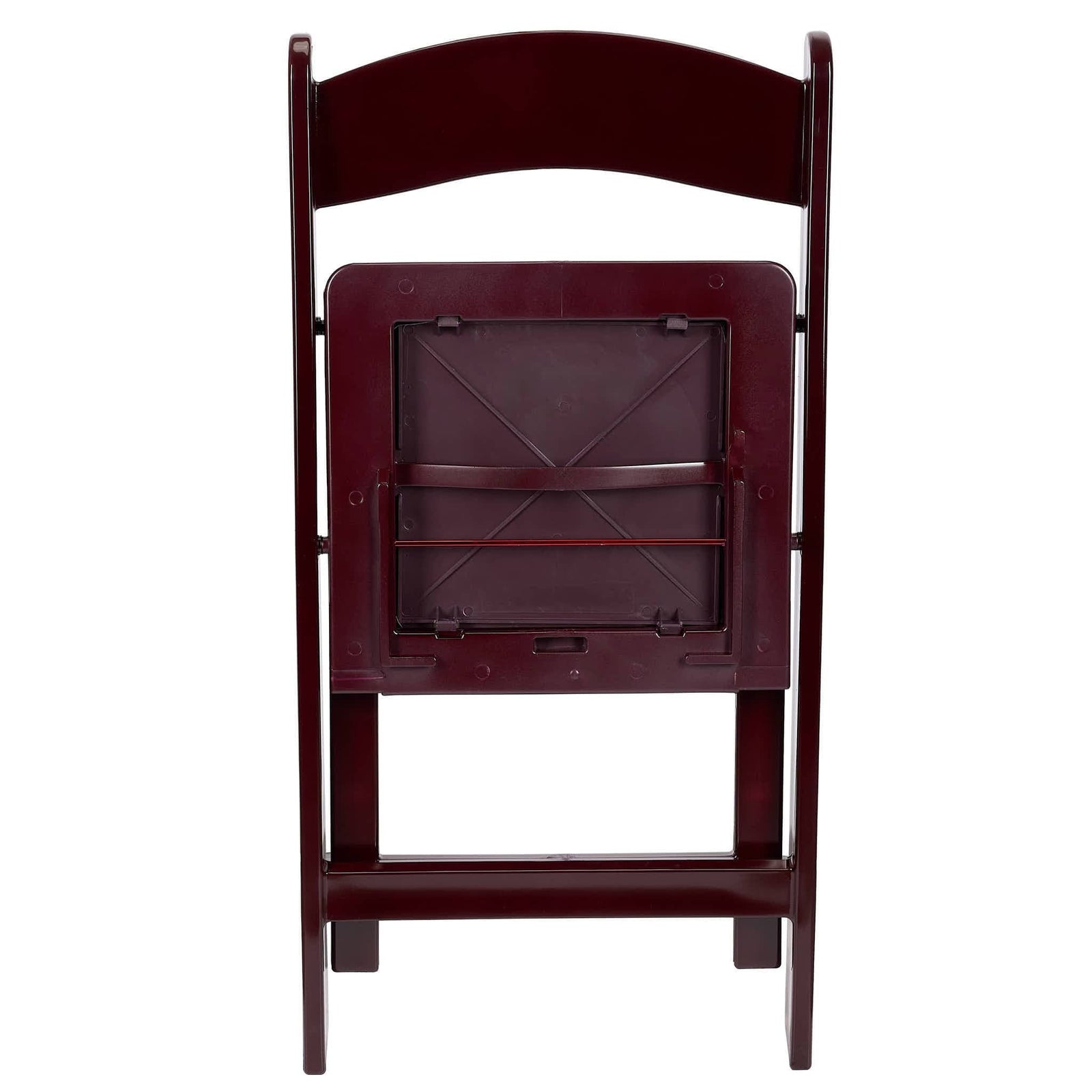 Chivari Mahogany Resin Folding Chair with Black Cushion CFRM-AX-T