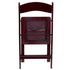 Chivari Mahogany Resin Folding Chair with Black Cushion CFRM-AX-T