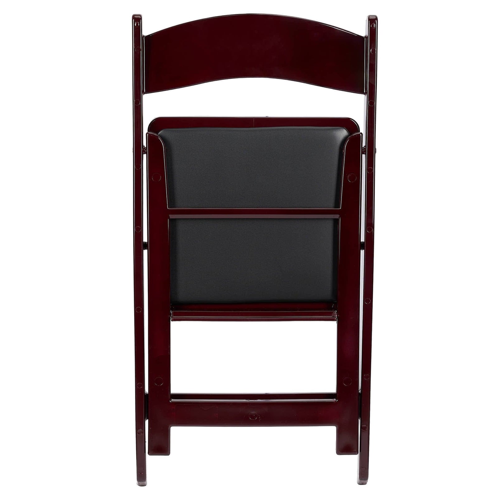 Chivari Mahogany Resin Folding Chair with Black Cushion CFRM-AX-T