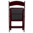 Chivari Mahogany Resin Folding Chair with Black Cushion CFRM-AX-T