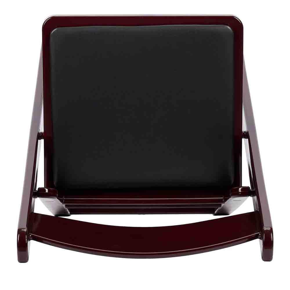Chivari Mahogany Resin Folding Chair with Black Cushion CFRM-AX-T