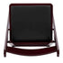 Chivari Mahogany Resin Folding Chair with Black Cushion CFRM-AX-T