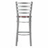 Chivari Ladder Back Bar Stool with Silver Frame and Mahogany Wood Seat BLMSWMW-ZF-KT