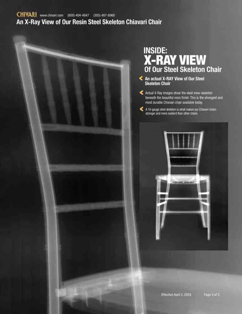 Chivari 40 Chair Pack Black Steel Skeleton™ Resin Chiavari Chair CCRB-STEEL-AX-T-40