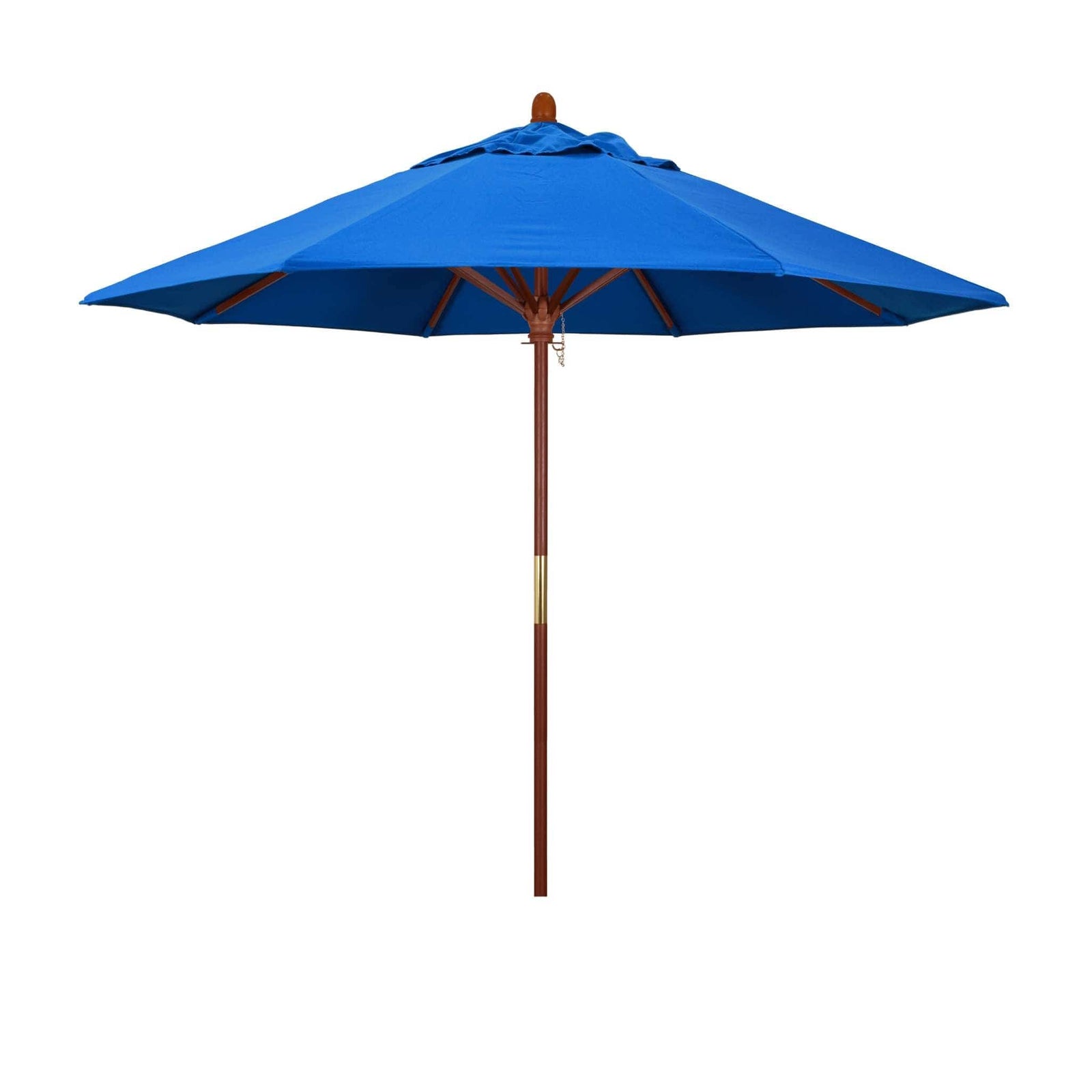 California Umbrellas Royal Blue 9' Hardwood Patio Umbrella, Olefin Canopy CAL-MARE908-F03