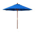 California Umbrellas Royal Blue 9' Hardwood Patio Umbrella, Olefin Canopy CAL-MARE908-F03