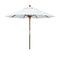 California Umbrellas White 9' Hardwood Patio Umbrella, Olefin Canopy CAL-MARE908-F04