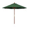California Umbrellas Hunter Green 9' Hardwood Patio Umbrella, Olefin Canopy CAL-MARE908-F08