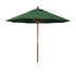California Umbrellas Hunter Green 9' Hardwood Patio Umbrella, Olefin Canopy CAL-MARE908-F08