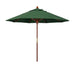 California Umbrellas Hunter Green 9' Hardwood Patio Umbrella, Olefin Canopy CAL-MARE908-F08