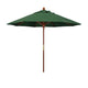 California Umbrellas Hunter Green 9' Hardwood Patio Umbrella, Olefin Canopy CAL-MARE908-F08