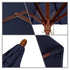California Umbrellas Navy Blue 9' Hardwood Patio Umbrella, Olefin Canopy CAL-MARE908-F09