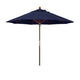 California Umbrellas Navy Blue 9' Hardwood Patio Umbrella, Olefin Canopy CAL-MARE908-F09
