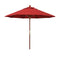 California Umbrellas Red 9' Hardwood Patio Umbrella, Olefin Canopy CAL-MARE908-F13