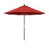 California Umbrellas Red 9' Hardwood Patio Umbrella, Olefin Canopy CAL-MARE908-F13