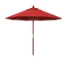 California Umbrellas Red 9' Hardwood Patio Umbrella, Olefin Canopy CAL-MARE908-F13