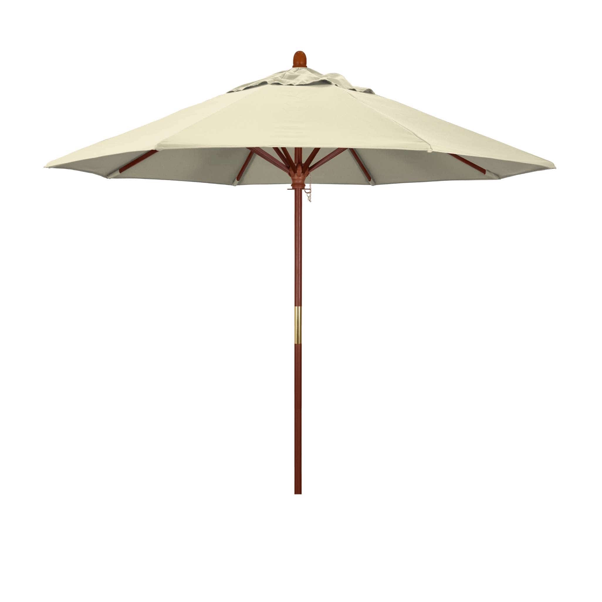 California Umbrellas Antique Beige 9' Hardwood Patio Umbrella, Olefin Canopy CAL-MARE908-F22