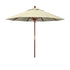 California Umbrellas Antique Beige 9' Hardwood Patio Umbrella, Olefin Canopy CAL-MARE908-F22