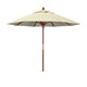 California Umbrellas Antique Beige 9' Hardwood Patio Umbrella, Olefin Canopy CAL-MARE908-F22