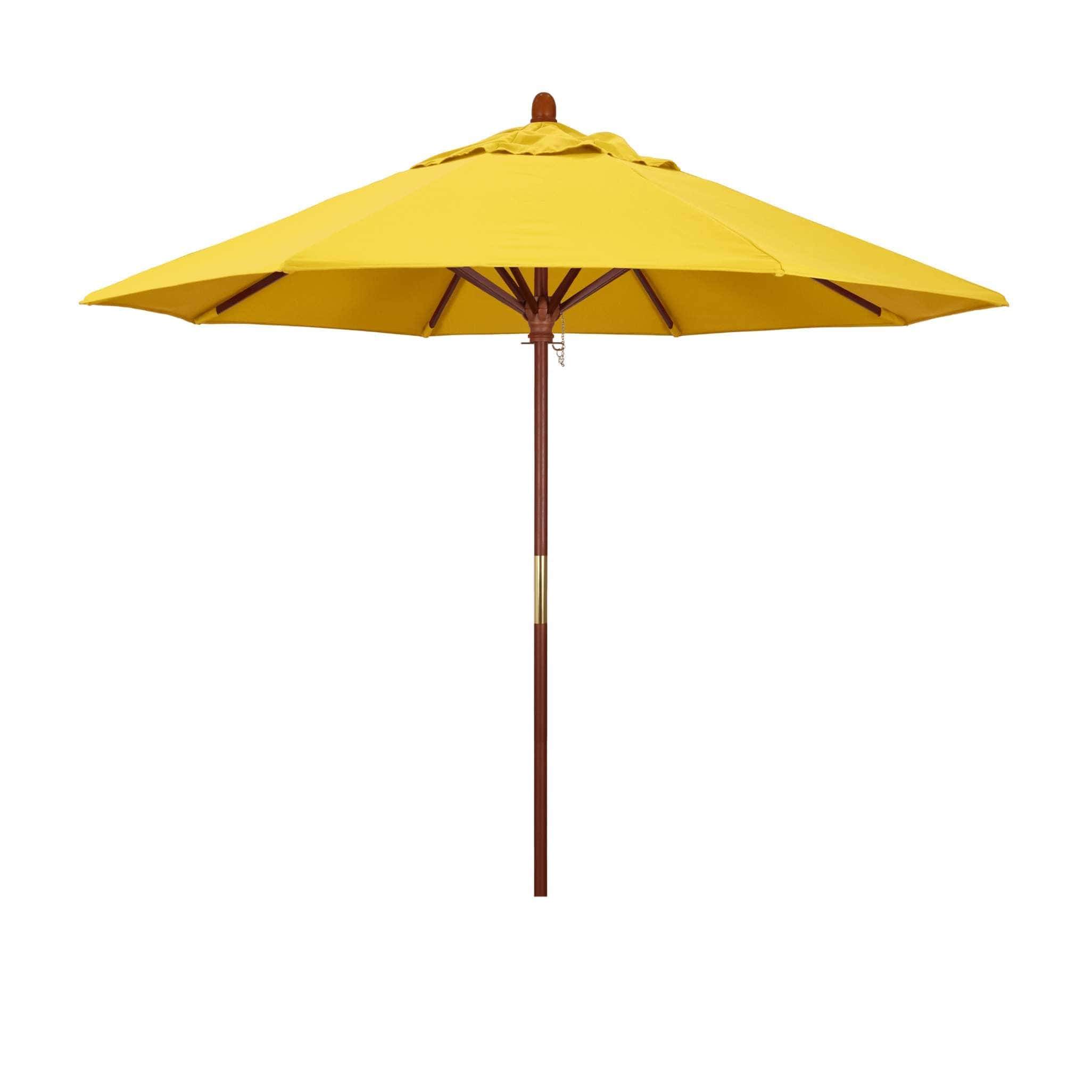 California Umbrellas Lemon 9' Hardwood Patio Umbrella, Olefin Canopy CAL-MARE908-F25