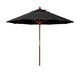 California Umbrellas Black 9' Hardwood Patio Umbrella, Olefin Canopy CAL-MARE908-F32