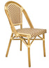 Toulouse Beige and Maroon French Bistro Set Includes 48" x 36" Table and 4 Chairs FBK-SQ-BM-WM4-AX