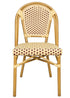 Toulouse Beige and Maroon French Bistro Set Includes 48" x 36" Table and 4 Chairs FBK-SQ-BM-WM4-AX