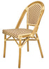 Toulouse Beige and Maroon French Bistro Set Includes 48" x 36" Table and 4 Chairs FBK-SQ-BM-WM4-AX