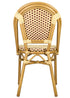 Toulouse Beige and Maroon French Bistro Set Includes 48" x 36" Table and 4 Chairs FBK-SQ-BM-WM4-AX