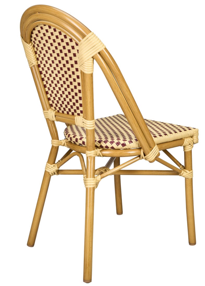 Toulouse Beige and Maroon French Bistro Set Includes 48